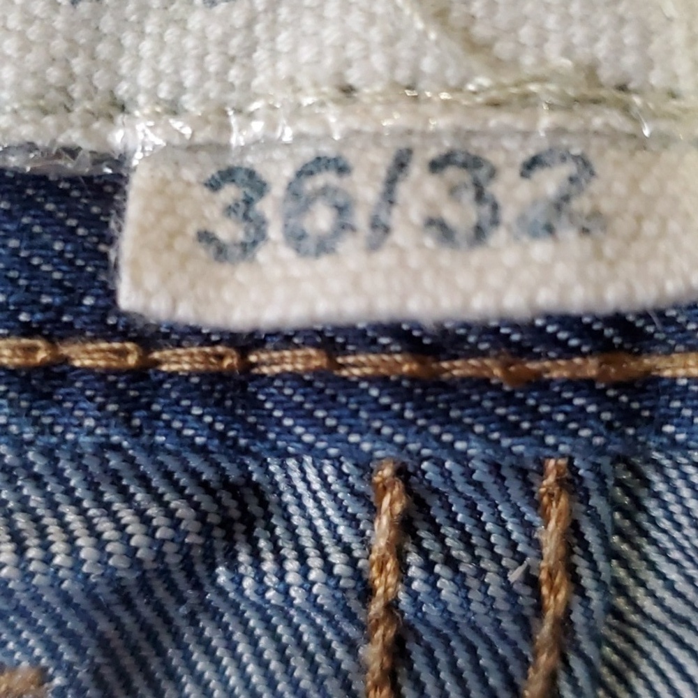 United Denim of America blue jeans distressed size 36 X 32 - Picture 7 of 9